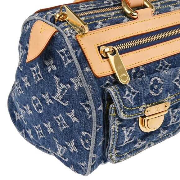 Louis Vuitton Blue Monogram Denim Neo Speedy Handbag M95019 SP0055 165762 - Picture 3 of 9